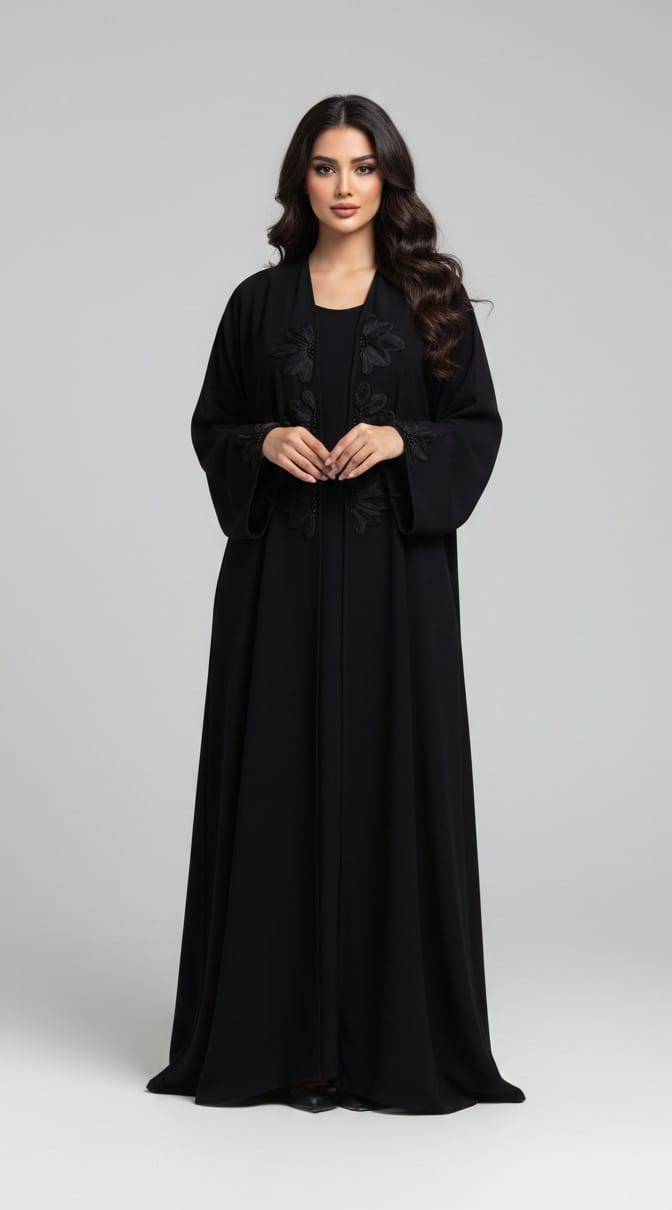 4388cb70-d766-465b-b524-d9b57d7b1855 عباية "فيكتوريا" السوداء - Image 1