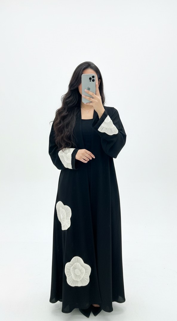 1770066243222~2 عباية"زهرة الأورجانزا" - Image 1